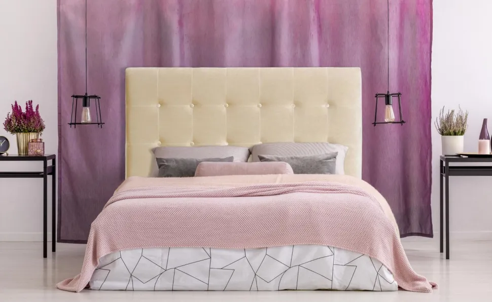 Tête de lit Luxor 160cm Velours Beige