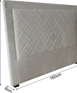 Tête de lit Meghan 160cm Velours Taupe