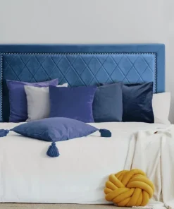 Tête de lit Meghan 140cm Velours Bleu