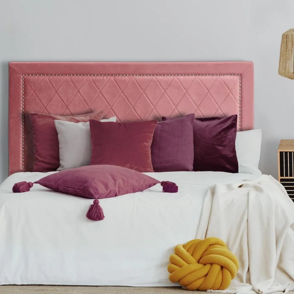 Tête de lit Meghan 140cm Velours Rose