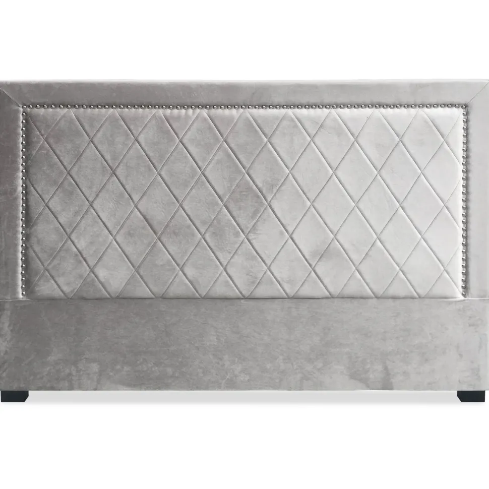Tête de lit Meghan 180cm Velours Argent