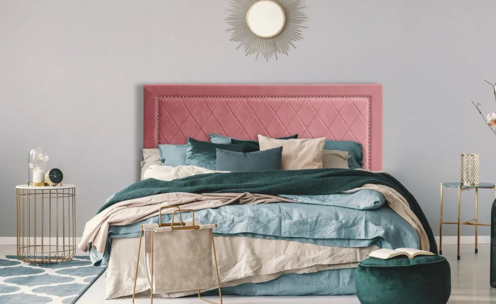 Tête de lit Meghan 160cm Velours Rose