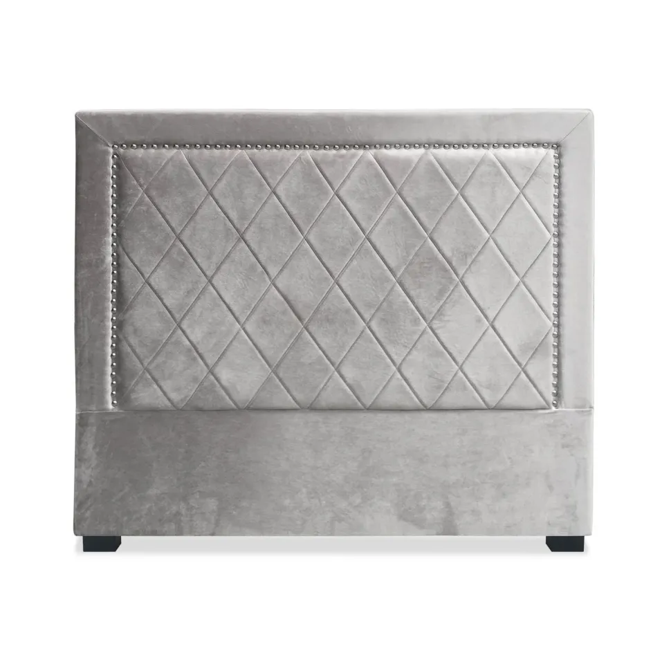 Tête de lit Meghan 140cm Velours Argent