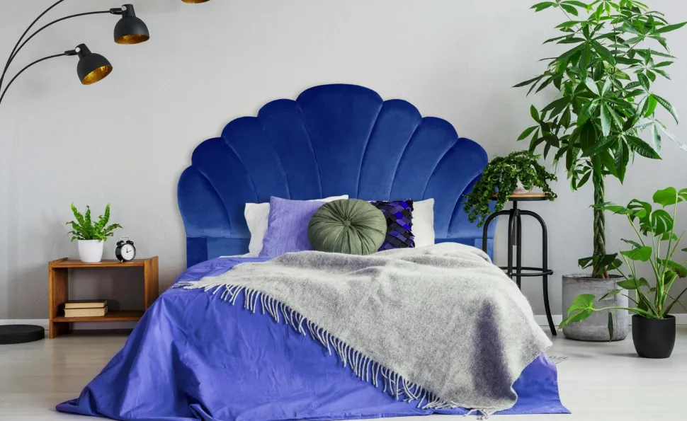 Tête de lit Mermaid 160 cm Velours Bleu