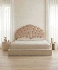 Tête de lit Mermaid 140 cm Velours Taupe
