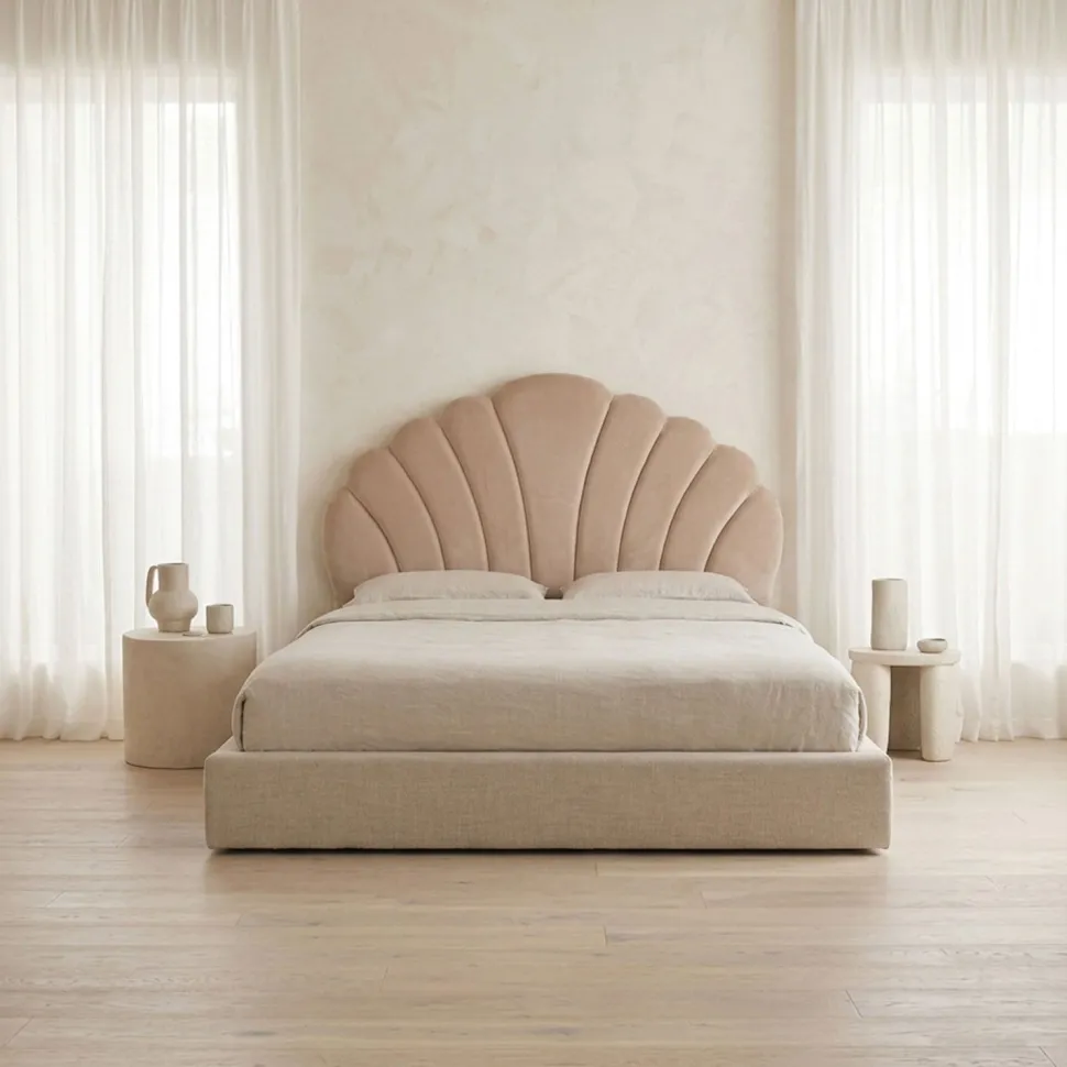 Tête de lit Mermaid 140 cm Velours Taupe