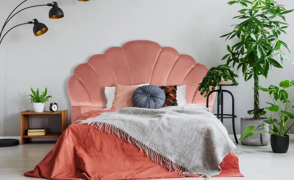 Tête de lit Mermaid 180 cm Velours Rose