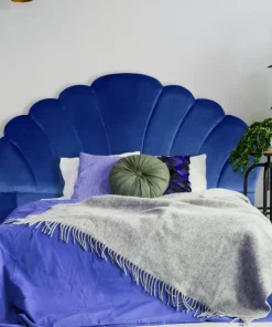 Tête de lit Mermaid 180 cm Velours Bleu