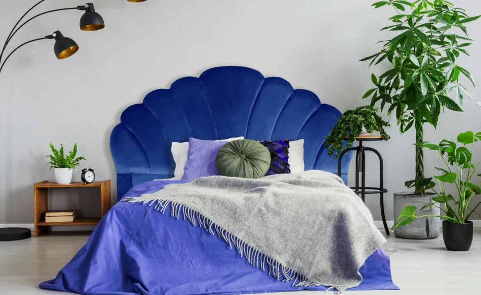Tête de lit Mermaid 180 cm Velours Bleu