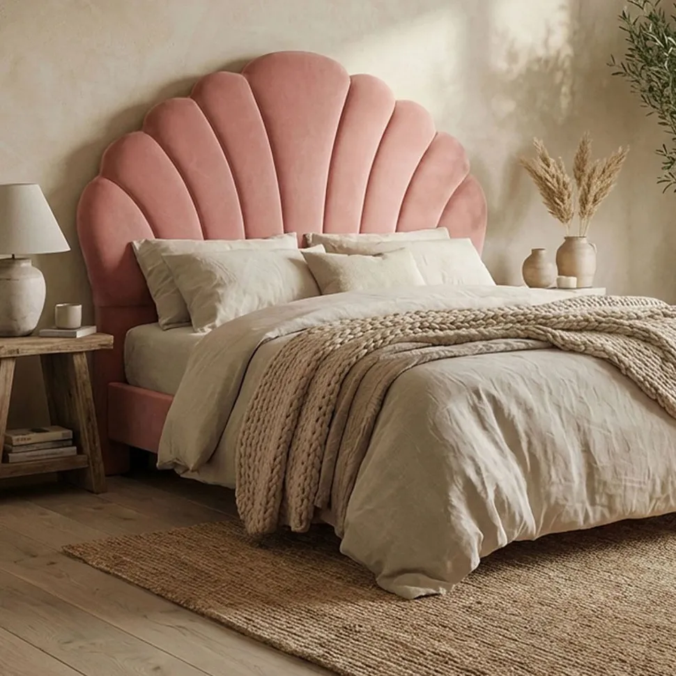 Tête de lit Mermaid 160 cm Velours Rose
