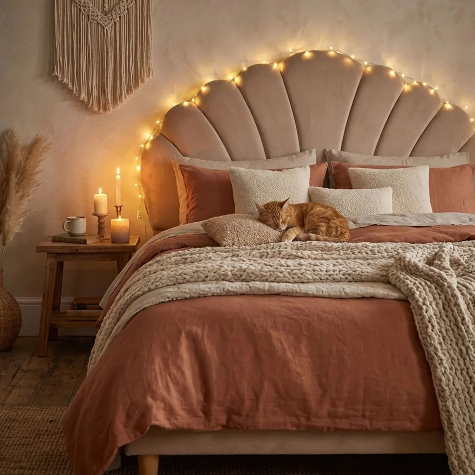 Tête de lit Mermaid 160 cm Velours Taupe