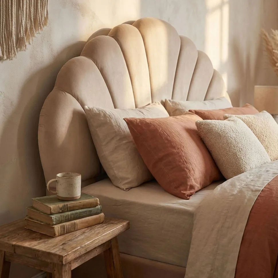 Tête de lit Mermaid 160 cm Velours Taupe