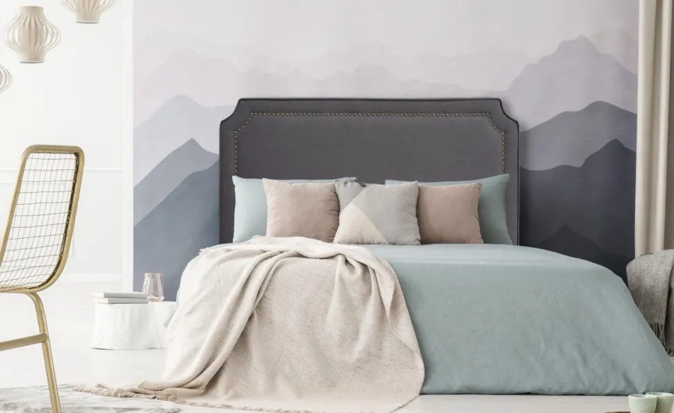 Tête de lit Milana 180cm Tissu Gris
