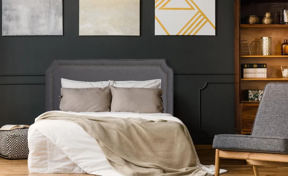 Tête de lit Milana 180cm Tissu Gris