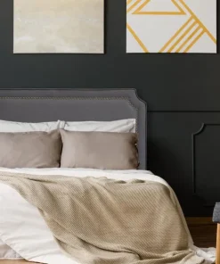 Tête de lit Milana 160cm Tissu Gris