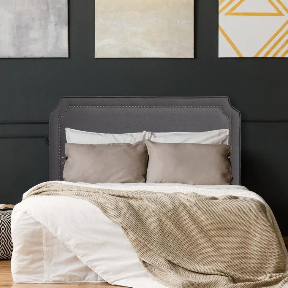 Tête de lit Milana 160cm Tissu Gris