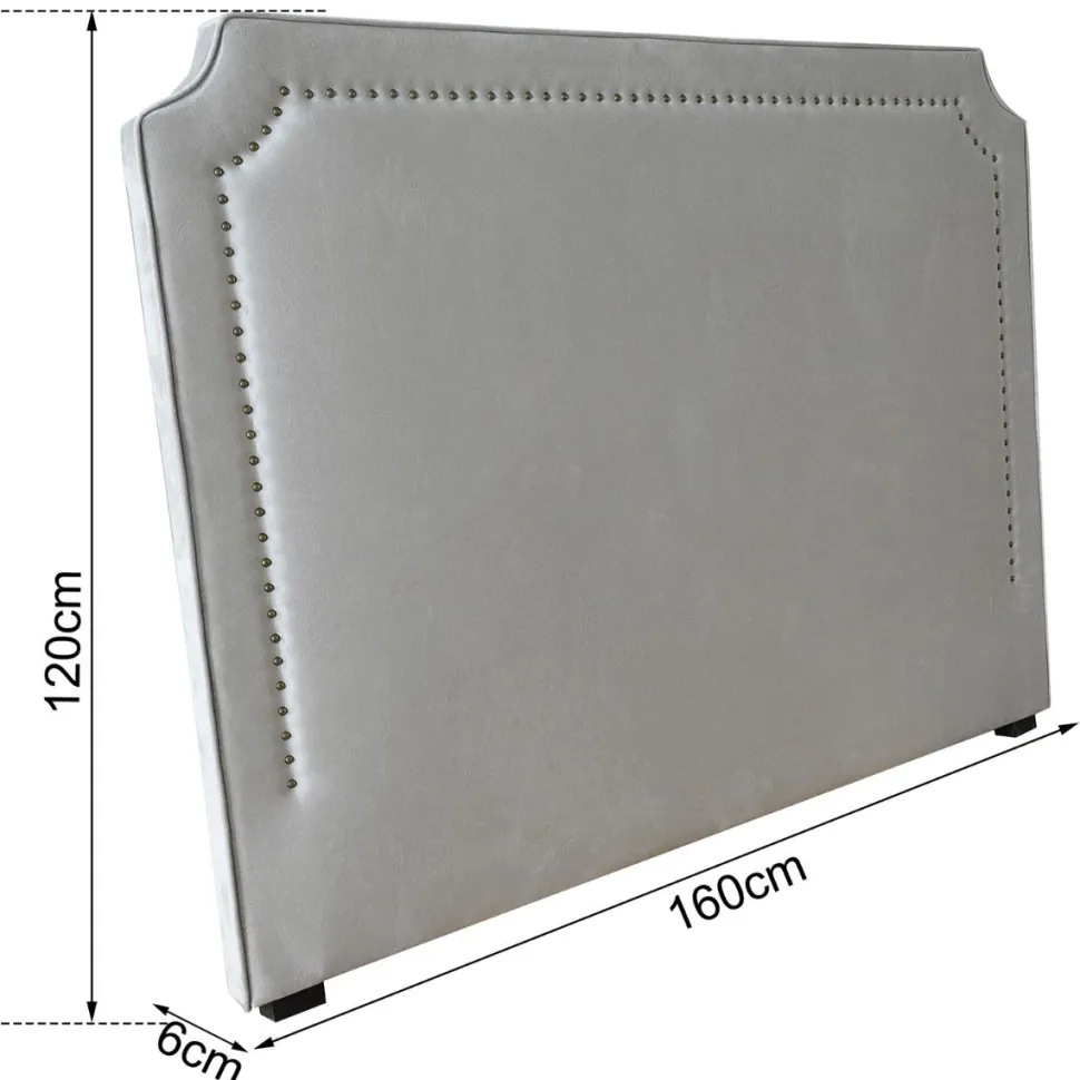 Tête de lit Milana 160cm Tissu Gris