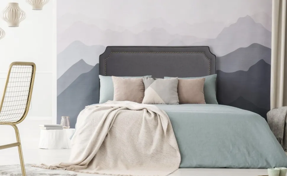 Tête de lit Milana 160cm Tissu Gris