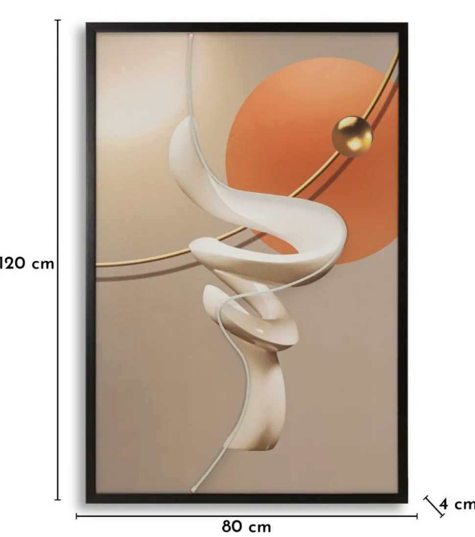 Œuvre abstraite avec LED