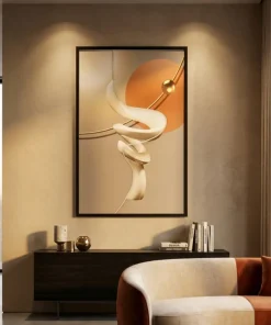 Œuvre abstraite avec LED