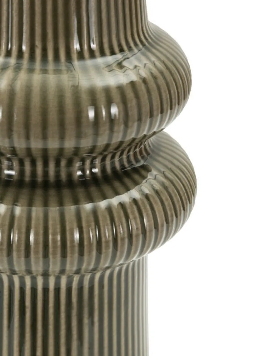 Vase Armony sculptural en céramique marron