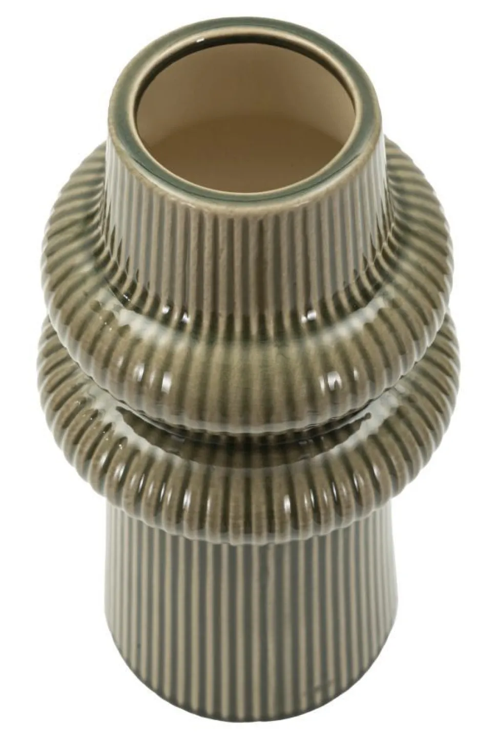 Vase Armony sculptural en céramique marron