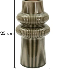 Vase Armony sculptural en céramique marron