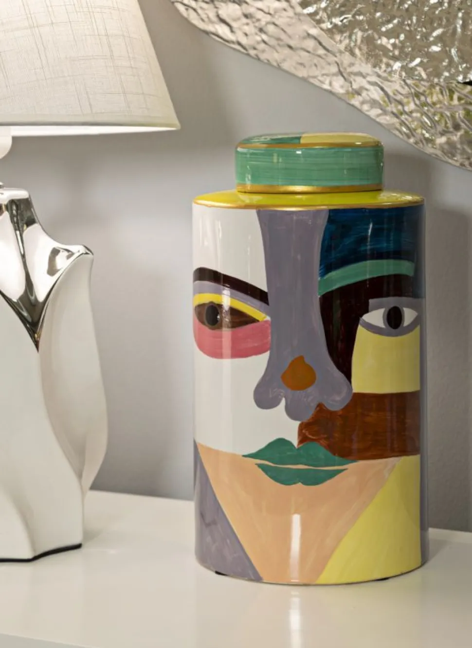 Vase artistique cubiste Piccassy Multicolore