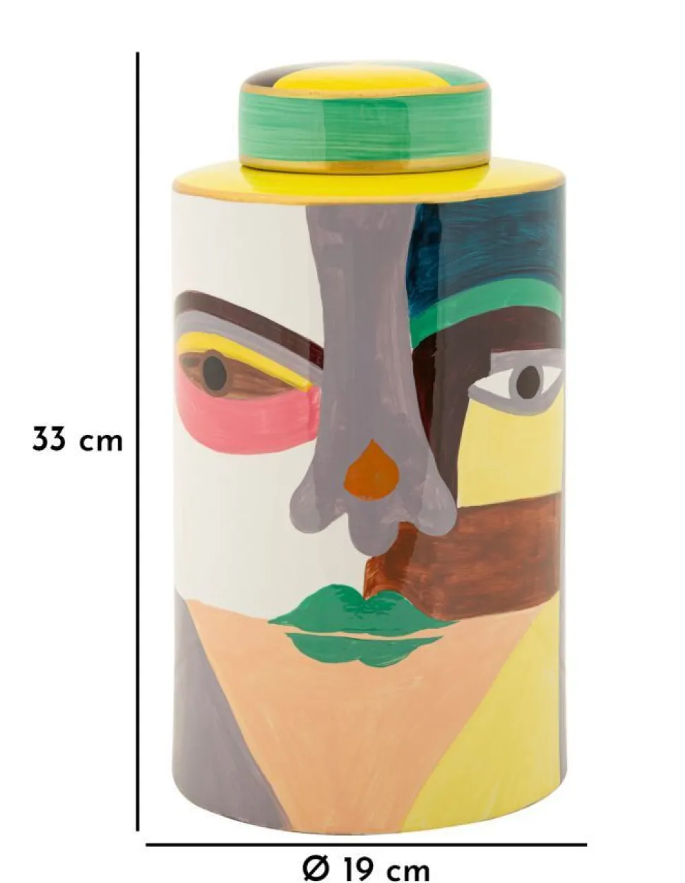 Vase artistique cubiste Piccassy Multicolore