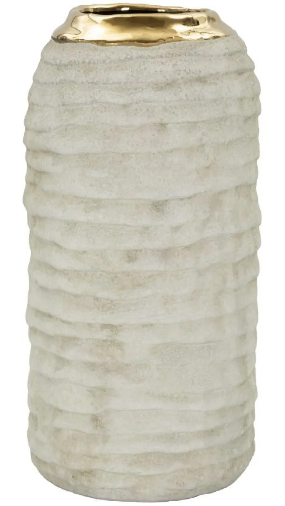 Vase compact finition mate intérieur doré