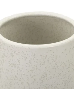 Vase céramique blanche décoré de sphères finition Crème