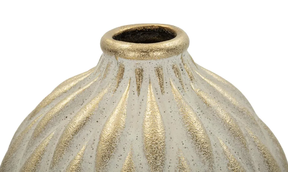 Vase décoratif pepitas dorées