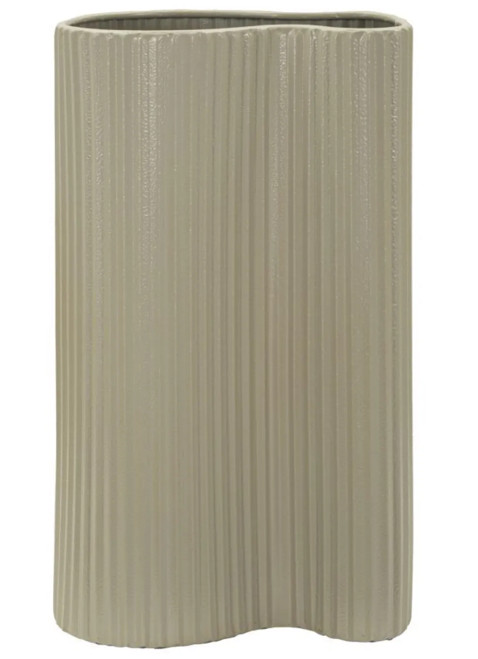 Vase design ondulé finition mate