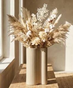 Vase design ondulé finition mate