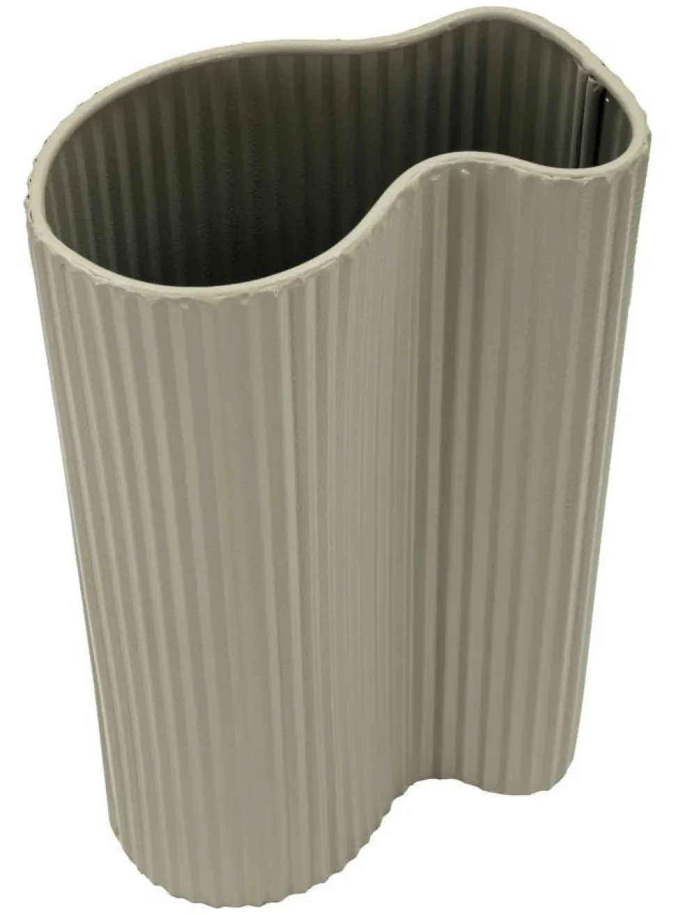 Vase design ondulé finition mate