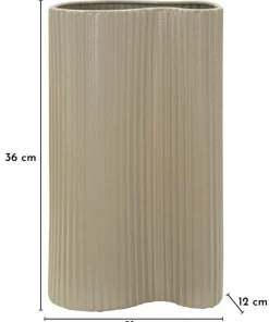 Vase design ondulé finition mate