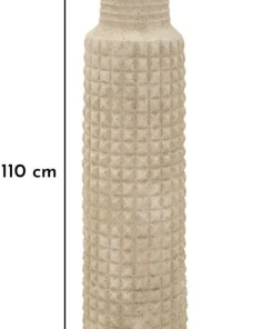 Vase d'extérieur sablé en pierre naturelle