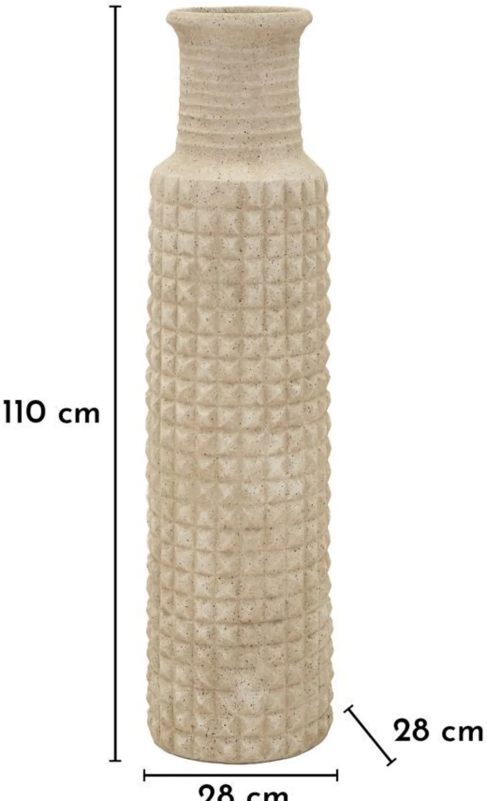 Vase d'extérieur sablé en pierre naturelle