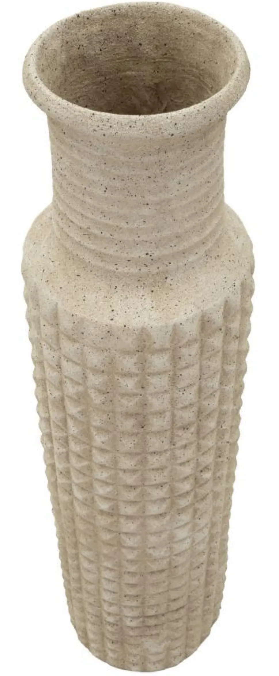 Vase d'extérieur sablé en pierre naturelle
