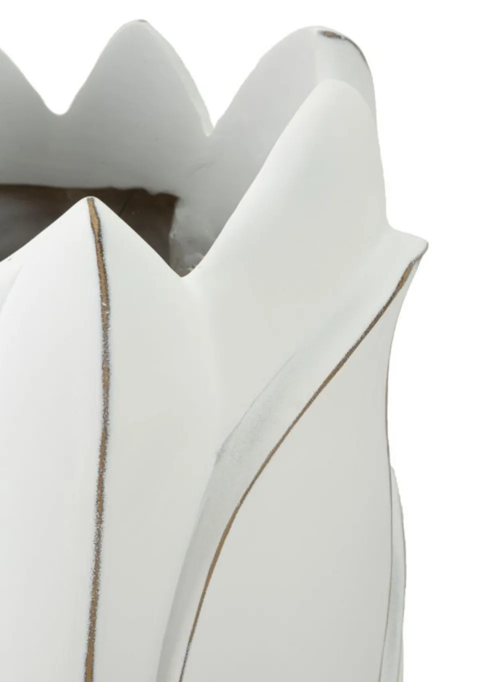 Vase en céramique blanc décorations en relief Gardy