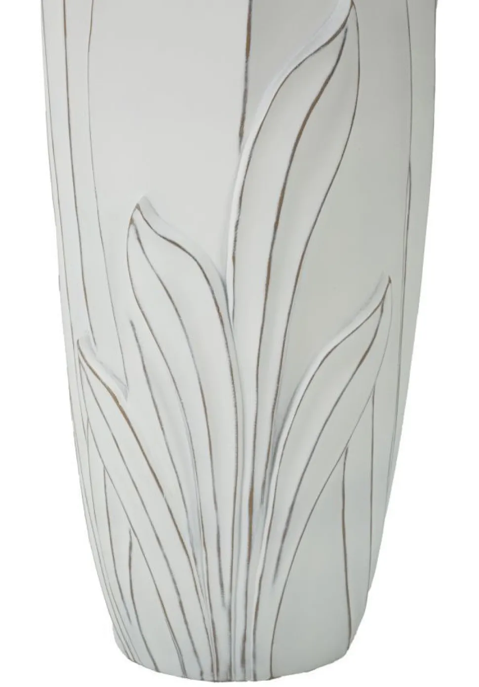 Vase en céramique blanc décorations en relief Gardy