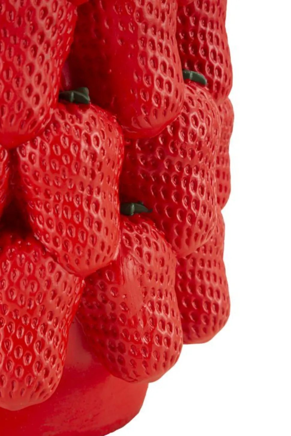 Vase en polyrésine rouge fraises