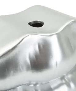 Vase en résine argentée Lips