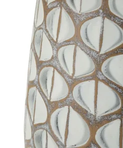 Vase en résine Tibet texture géométrique