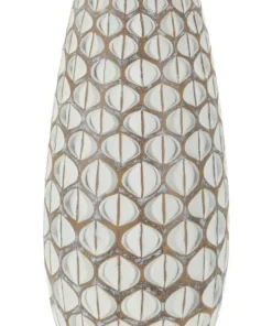 Vase en résine Tibet texture géométrique