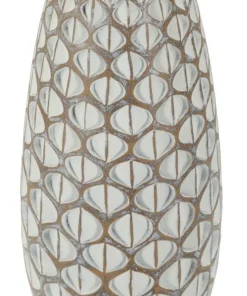 Vase en résine Tibet texture géométrique