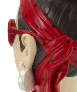 Vase Femme Hollywood Polyresine Noir et Rouge