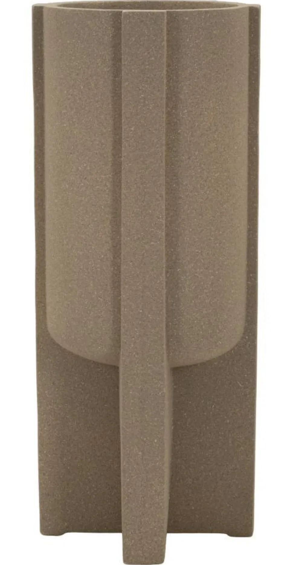 Vase géométrique Moai effet sculptural couleur Terre