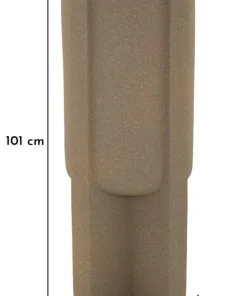 Vase géométrique Moai effet sculptural couleur Terre