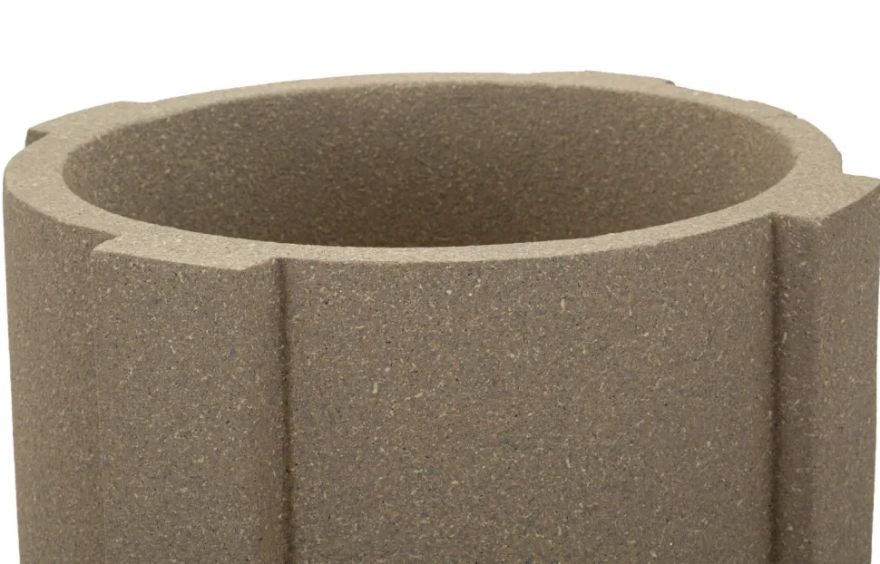 Vase géométrique Moai effet sculptural couleur Terre